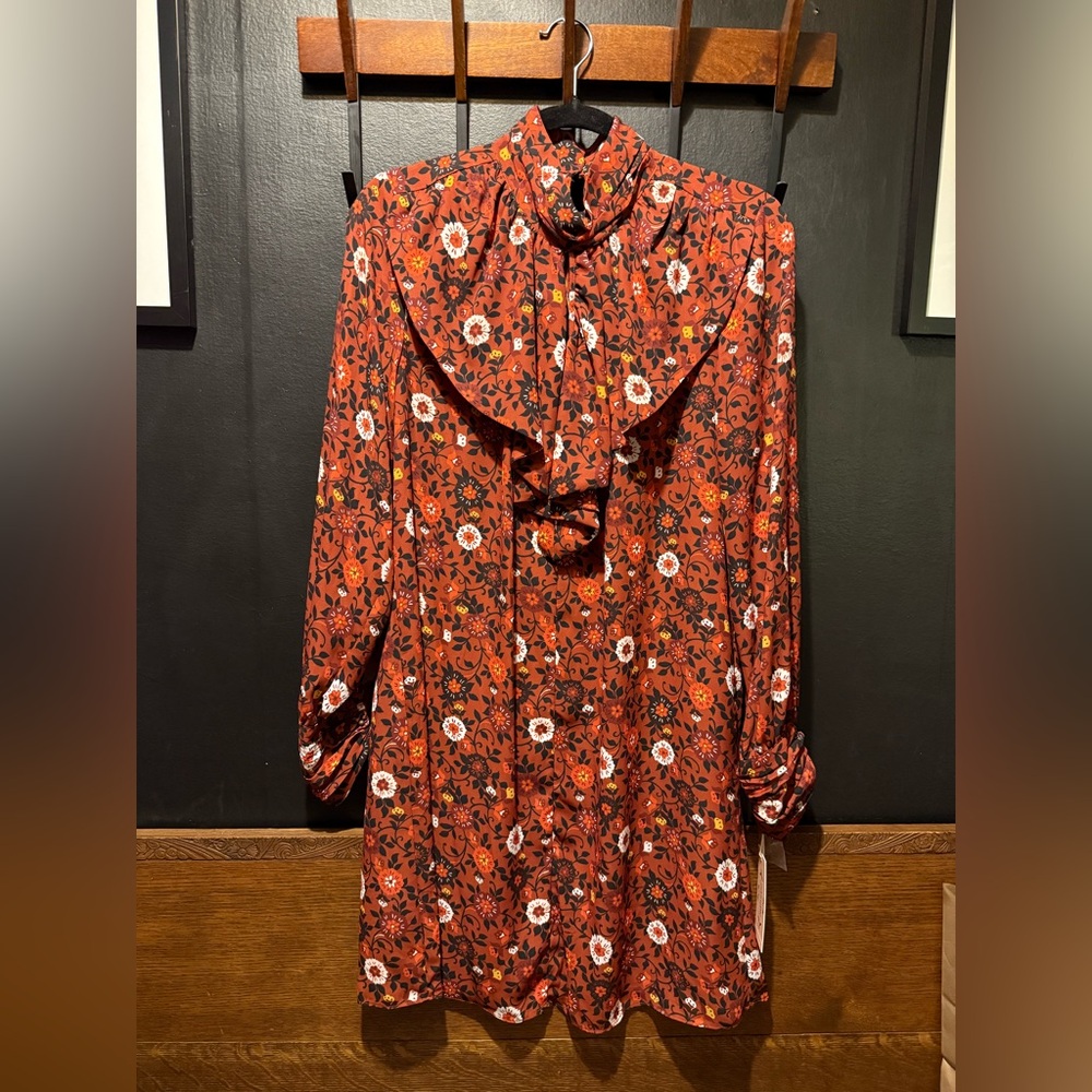 Nanette Lepore Rust Floral Dress